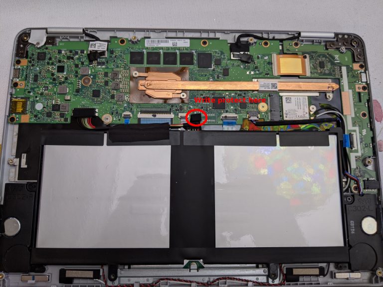 Location of ASUS C302C write protect screw