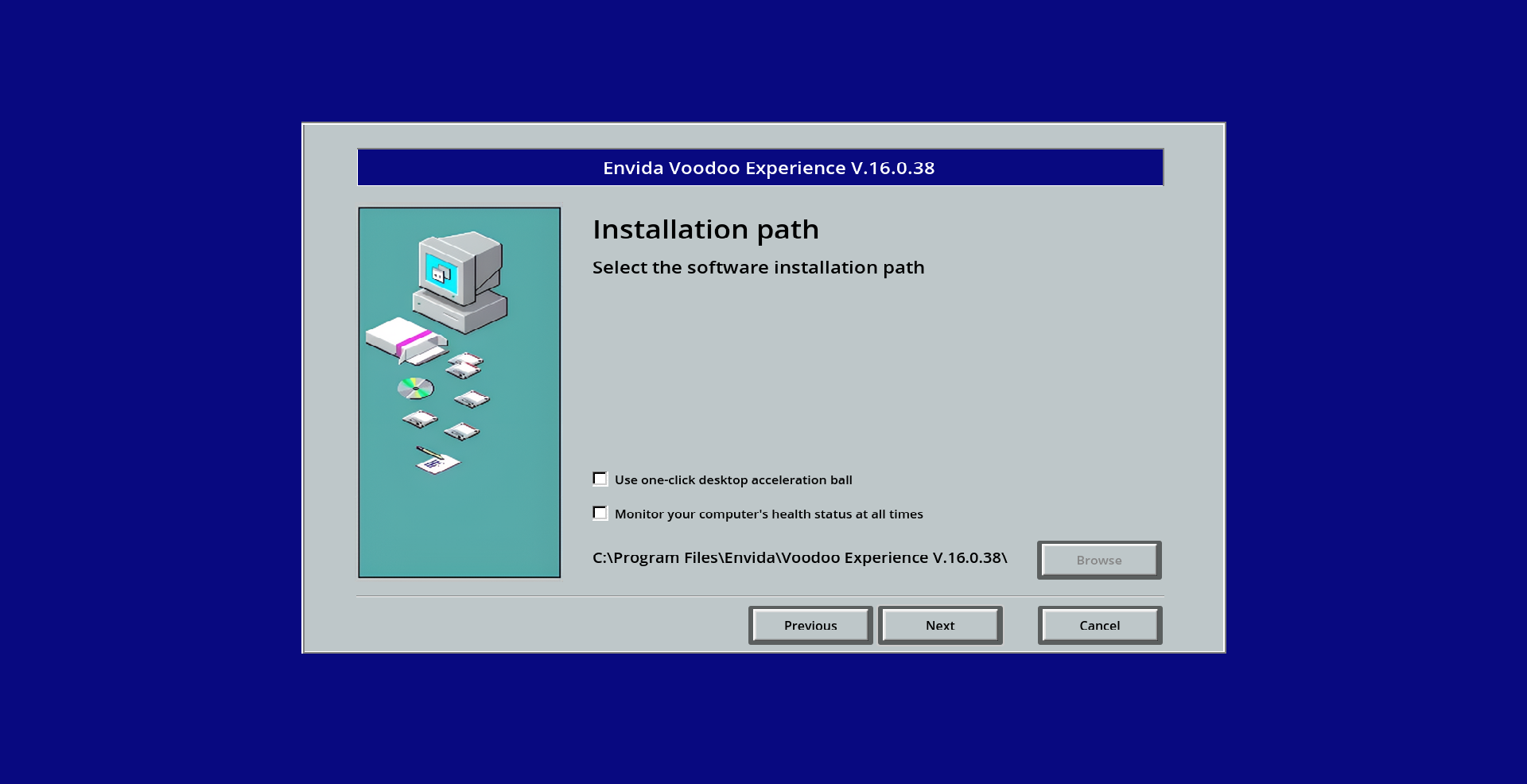 Dialog for a Windows software installer